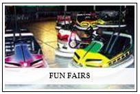 Fun fair rides and stalls for wedding party Yorkshire