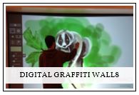 Quality digital graffiti wall for exhibitions and experiential marketing