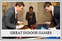 Indoor games and events for company social evenings