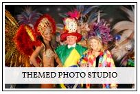 Themed photo studio for wedding parties