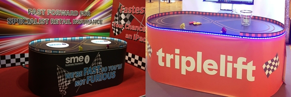 2 lane scalextric circuit for exhibitions and conferences