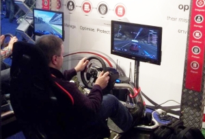 Vision Racer style mobile car race simulator