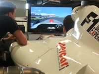 F1 simulator drivers eye view