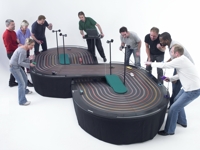 8 lane slot car racing circuit for events 