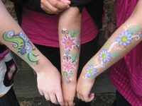 Body art and face painting for corporate fun days