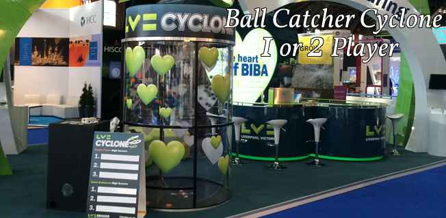 Ball catcher cyclone game to rent for team building events, staff parties.