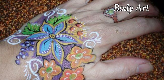 Body art for corporate events and parties