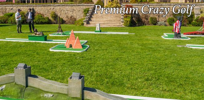 Premium crazy golf course rent or hire for corporate events and parties