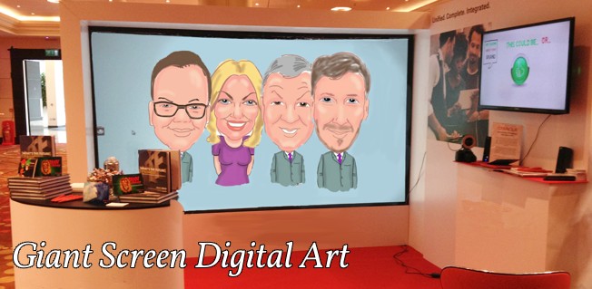 Live digital art for corporate events and marketing promotions