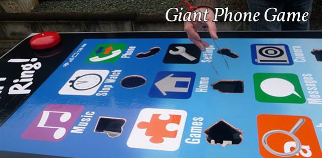 Giant mobile phone game to rent or hire for special events
