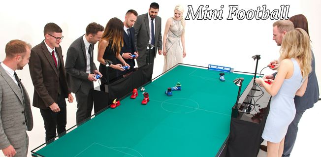 Table Football Game with radio controlled cars